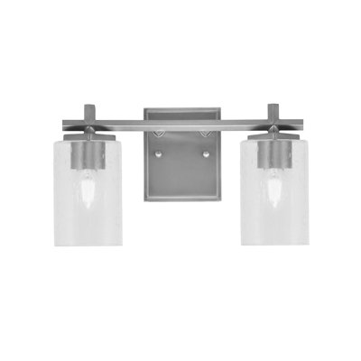 Mariko 3 Light Bath Bar Shown In  With 4" Clear Bubble Glass