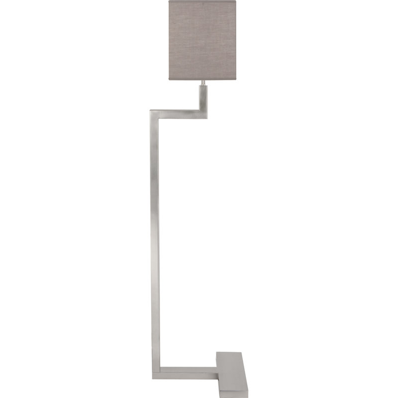 Doughnut Floor Lamp, Antique Silver