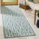 Rodgers Flat Weave Banana Silk/Wool/Cotton Geometric Rug in Seafoam/Ivory