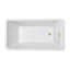 Baignoire de trempage autoportante en acrylique 60 "avec bonde et plateau en bambou Streamline-62783455
