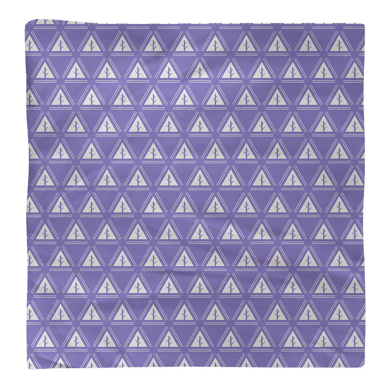 Serviette de coton à arbre minimaliste deux couleurs Barbra, H 0,1 po x l 22 po x P 22 po, Mauve / Blanc, Polyester sergé