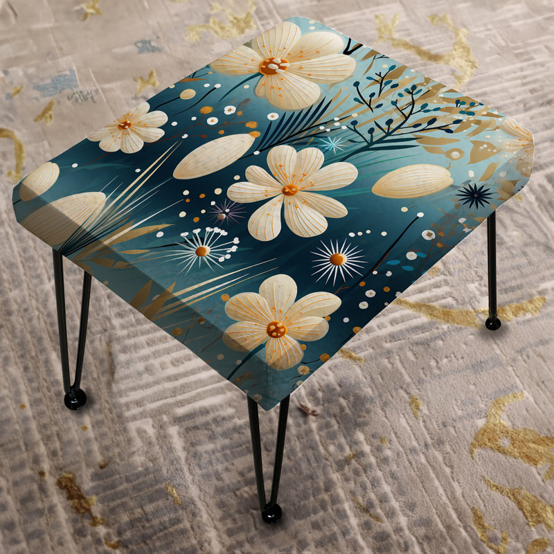 Ferns Minimalism Boho Pattern - Floral Rectangle Ottoman