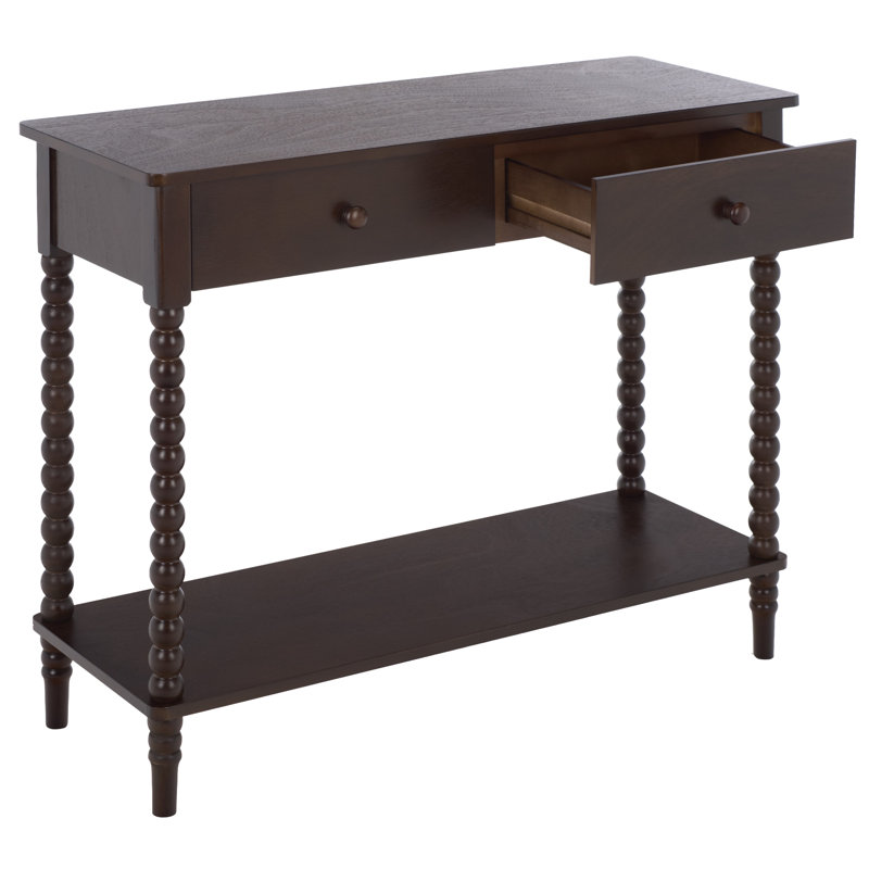 Console 2 tiroirs Bernice, Chocolat noir