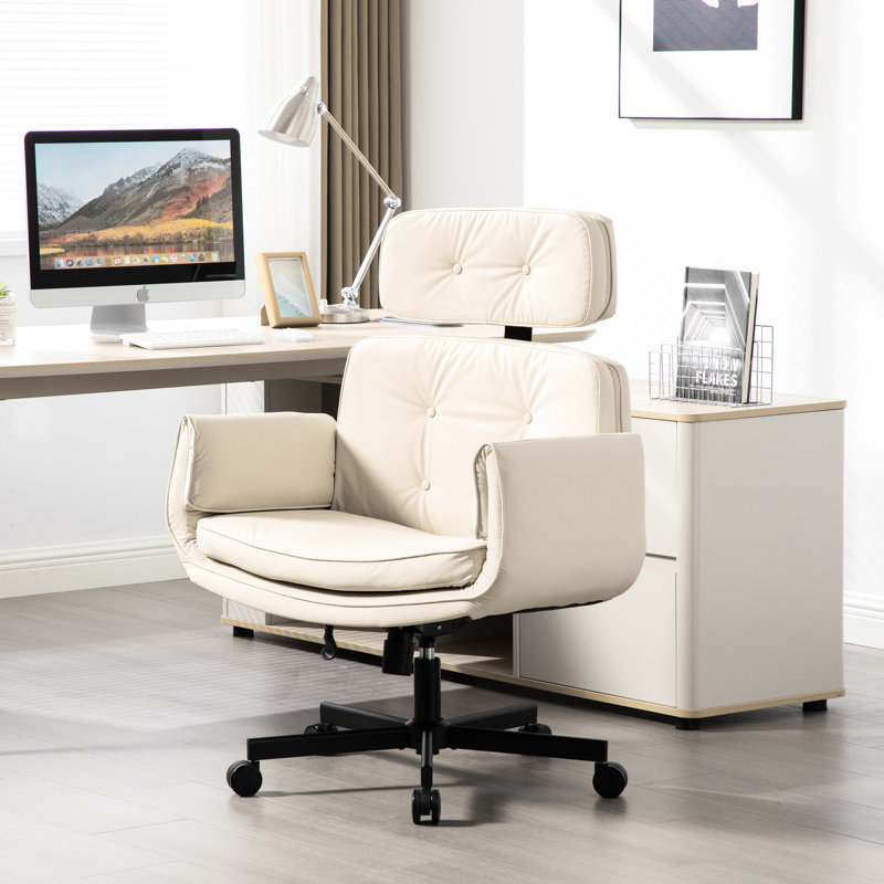 Fauteuil en croix avec siège pivotant à 360 degrés et réglable, siège en cuir de polyuréthane, siège confortable et stable, animal de compagnie, bureau à 6 vitesses, siège à bascule doux, amovible,