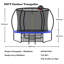 Trampoline citrouille 10 pi, trampoline d'extérieur avec panier de basketball, filet et échelle-131090355