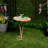 23"H Metal Flamingo Birdbath with Stand