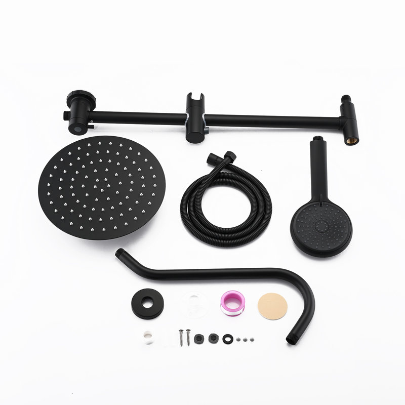 Rain Dual Shower Head 2.5 GPM GPM, Matte Black