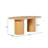 Aaric Modern 78" Oval Solid Oak Wood Dining Table With Pedestal Base, Seats 6-128923802