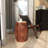 Beardall Aluminum Drum Shaped Accent Table with Hammered Design-194419959-261002434