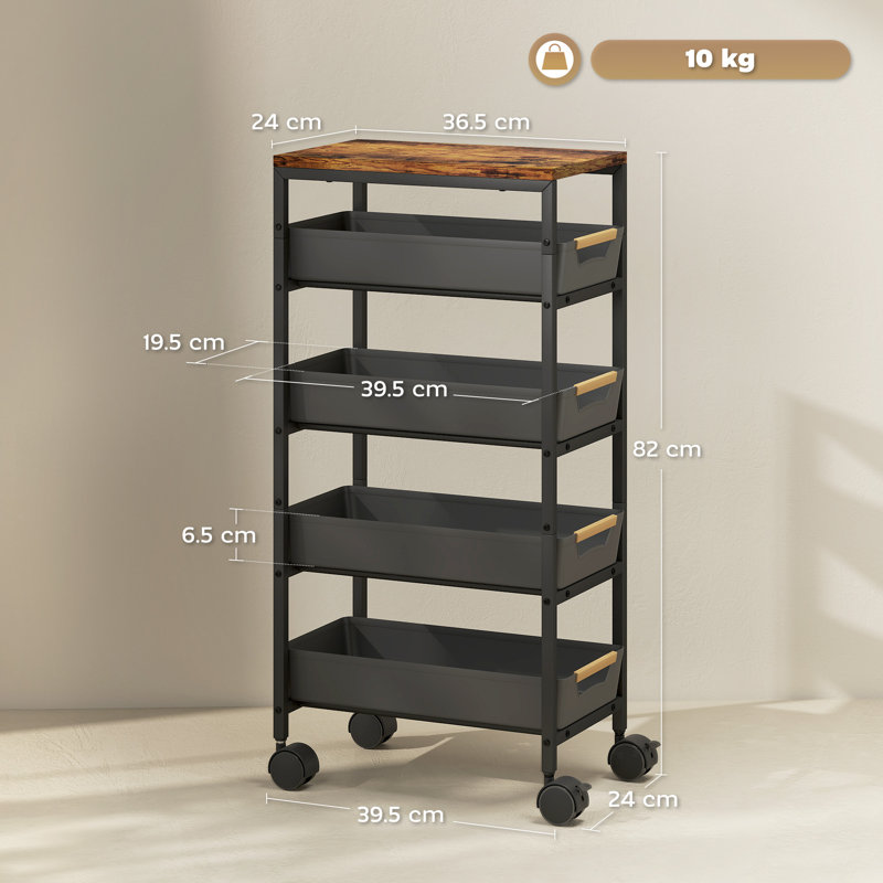 39.5cm W Plastic Storage Rack