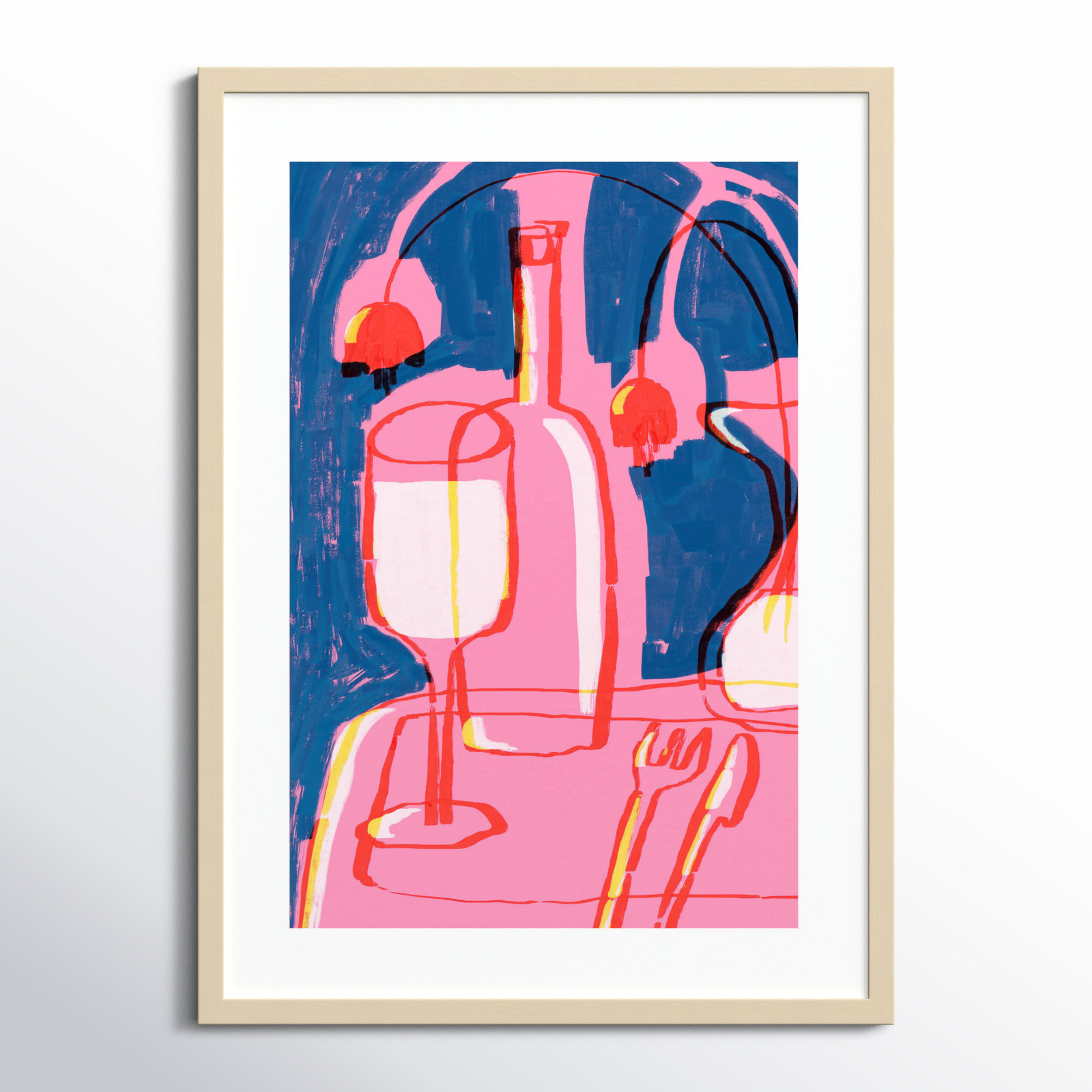 Galya "Neon Still Life No. 4" Print, Brown, 33" H x 24" W