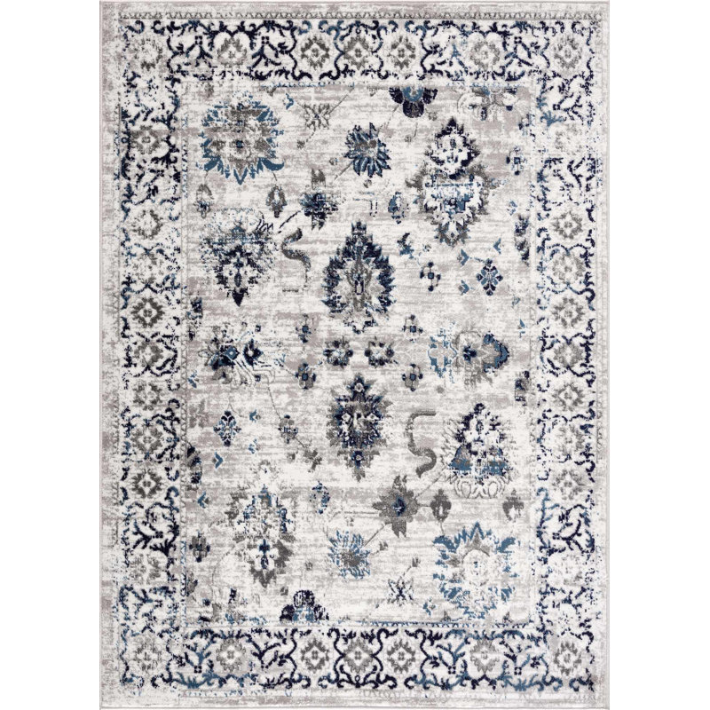 Tapis gris Duena, Rectangle 5 pi 3 po x 7 pi 3 po