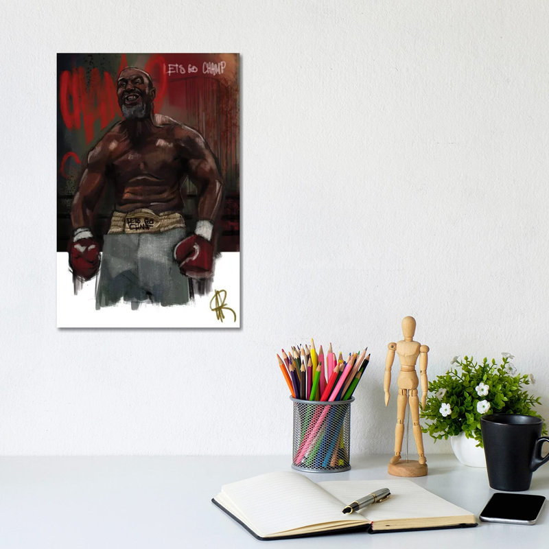 Let's Go Champ - Wrapped Canvas Print, 30.48cm H x 20.32cm W x 1.905cm D