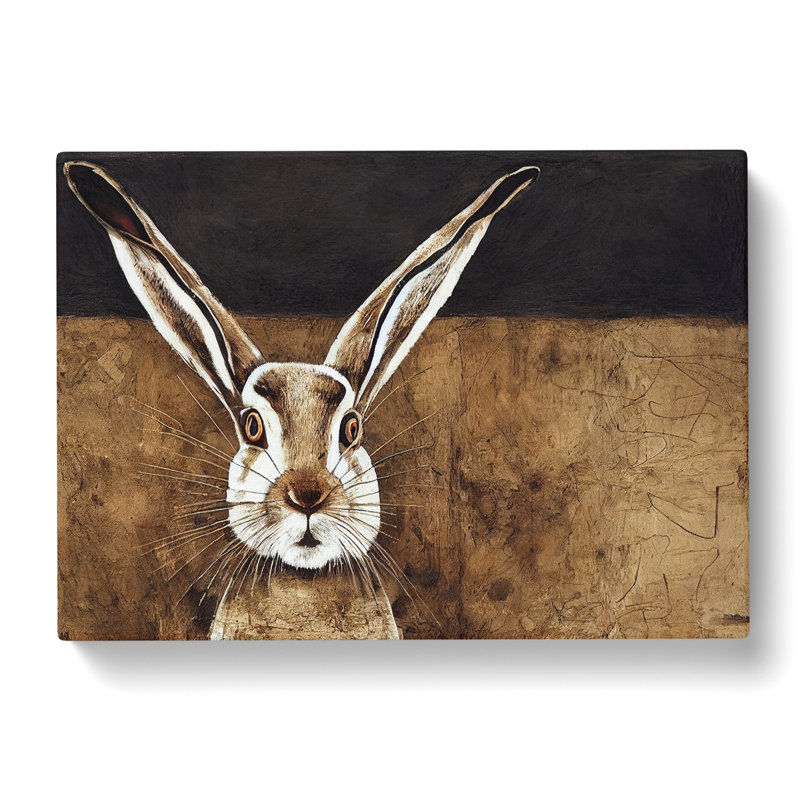 Hare Painting - Wrapped Canvas Print, 50cm H x 76cm W x 3cm D