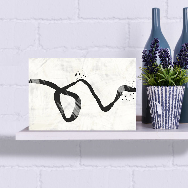 Encre flottante abstraite, art mural contemporain, H 18 po x l 12 po