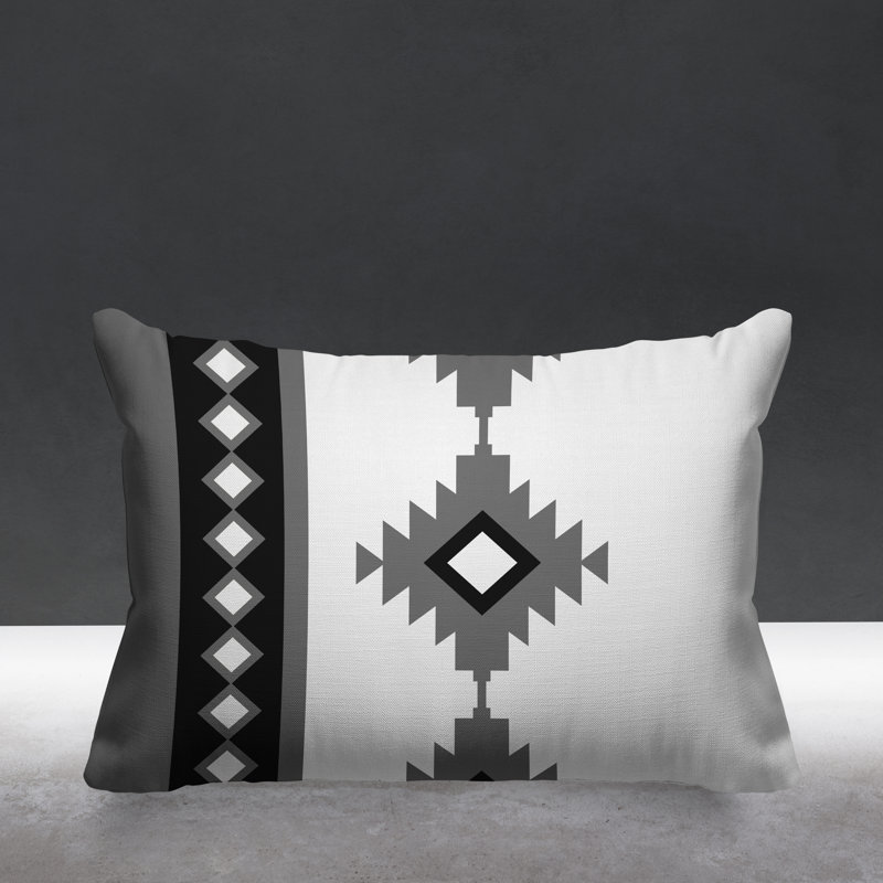 Coussin intérieur / extérieur Carlos Southwestern, gris