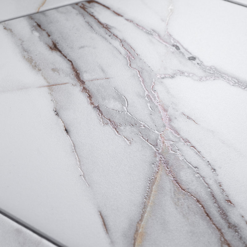 Elegance Hexagon 7.7 in. x 8.9 in. Matte Porcelain Marble look Floor and Wall Tile, Gold