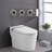 Smart Toilet Bidet Combo With Foot Sensor Open Cover/Seat, LED Display, Self-Cleaning Nozzle, Heated Seat, Night Light, Knob Control, Soft Close, Auto Flush, With Remote Control