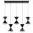 5 - Light Matte Black/Polished Nickel/Gloss White Inside LED Cluster Pendant