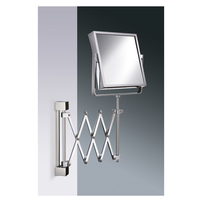 Miroir grossissant et contemporain mural, Chrome
