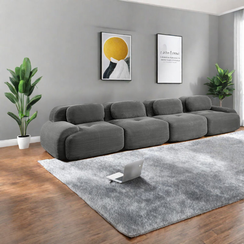 Canapés modernes et ergonomiques, velours côtelé doux, prêts pour la chambre à coucher et le bureau