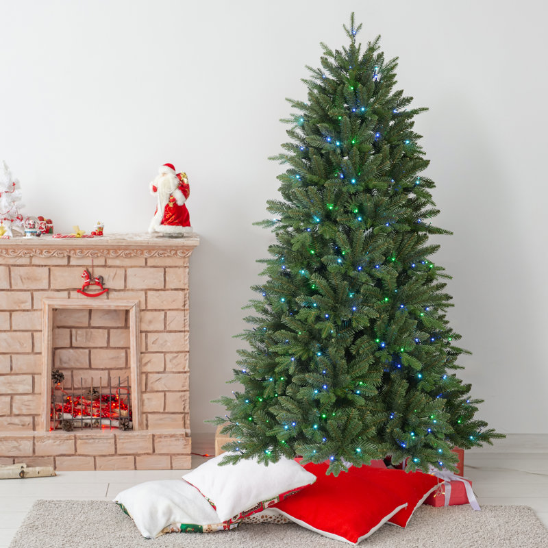Arbre de Noël épinette 7 pi pré-éclairé