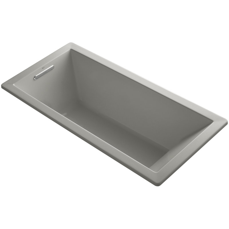 Underscore 66" x 32" Undermount Soaking Acrylic Bathtub, Cashmere