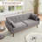 78'' Square Arms Sofa With Ottoman Tufted Upholstered Living Room Set-1807555708