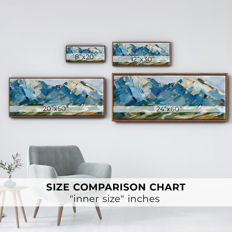 Blue Mountain Peaks I - toile encadrée, H 8 po x l 20 po