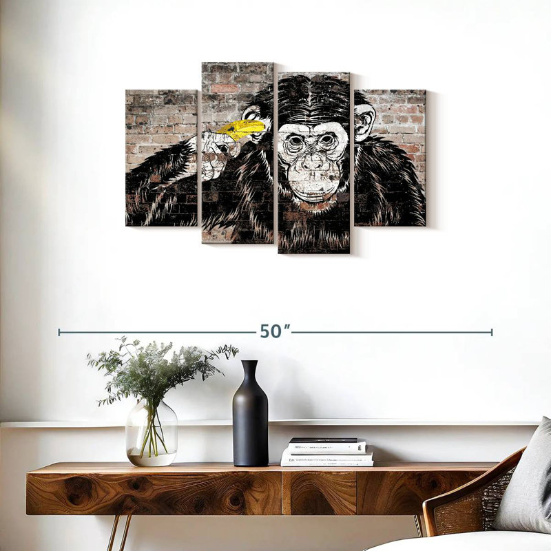 Brampt Monkey Headshot, 22" H x 36" W