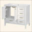 Meuble-lavabo de 36 po avec lavabo, armoire de salle de bain avec porte à fermeture en douceur, 4 tiroirs de différentes tailles, structure et pieds en bois massif, un paquet-2015830947