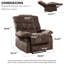  Fauteuil inclinable manuel de 38,9 po de largeur avec support chauffant et vibrant (ensemble de 2)-1310362813