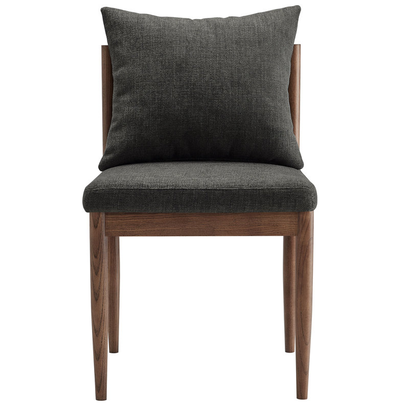 Chaise d'appoint en bois Remington, Gris anthracite