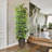 96'' Faux Ficus Tree in Metal Planter