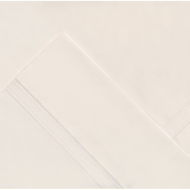  620 Thread Count Long Staple Cotton Pillow Case, King, Bone