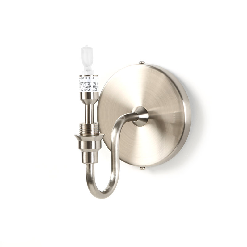Armed Sconce, Brushed Nickel