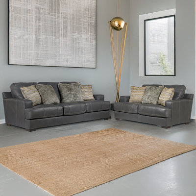Collmar 2 Piece Genuine Leather Living Room Set by Hokku Designs