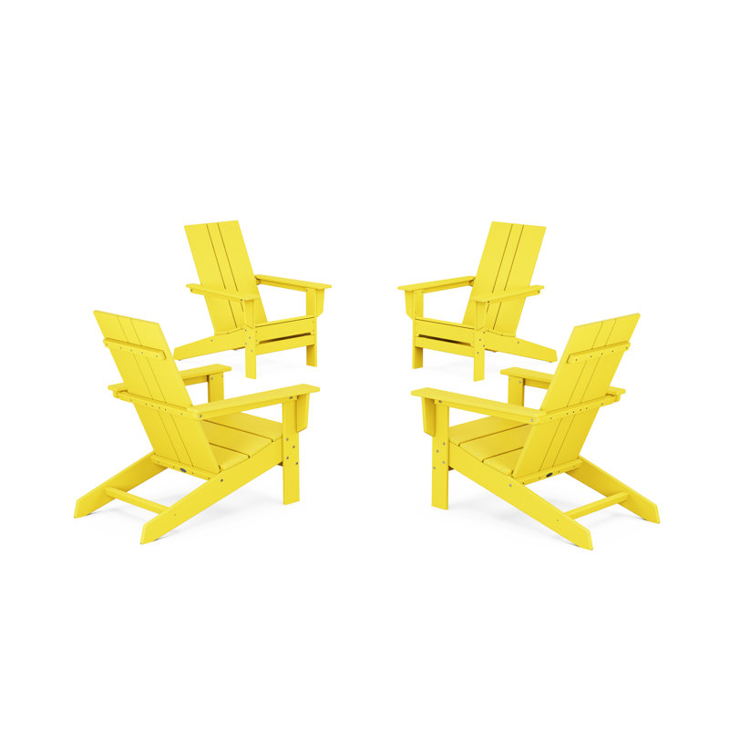 Chaises Adirondack en polyéthylène haute densité l 152 po Nula, Citron