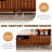 102.3“ Brown Entertainment Center For 55/58/65/70/75 Inch TV, Mid-Century Modern Wood Walnut Finish TV Stand And Glass Display Cabinet Set With Drawers And Storage For Living Room Bedroom-1776357112