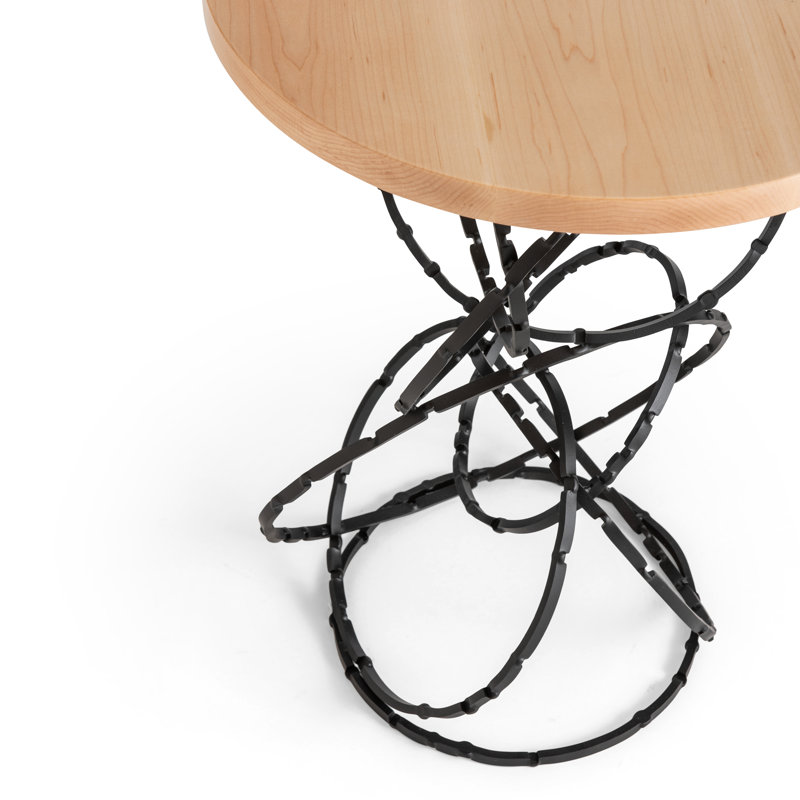 Olympus Solid Wood Top Accent Table, Espresso Maple, Ink