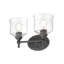 Ensemble de meuble-lavabo 2 lumières avec abat-jour en verre martelé Corder-96220955