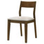 Chaise rembourrée brun foncé Warren