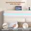 Annelieke Ottoman Bed with Storage, Upholstered Headboard with LED Lights & Charging Station, Gas-Lift Bed Frame, Wooden Slats, Modern Minimalist-256397095-256397113