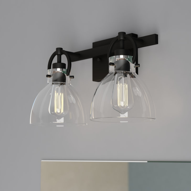 Luminaire de meuble-lavabo Ogden, 2 lumières, Noir mat