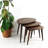  Solid Nesting Table Set Of 3- Oak