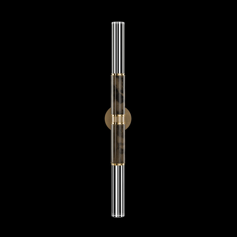 LED Wallchiere, Gold Leaf/Brass/Charcoal
