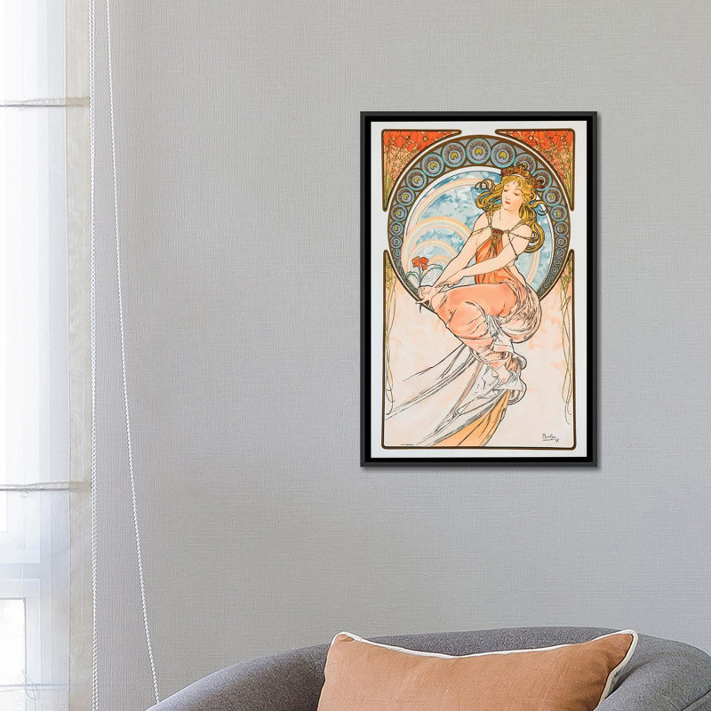 « lily », impression sur toile, H 26 po x l 18 po x P 1,5 po, Toile avec cadre noir, Pas de tapis