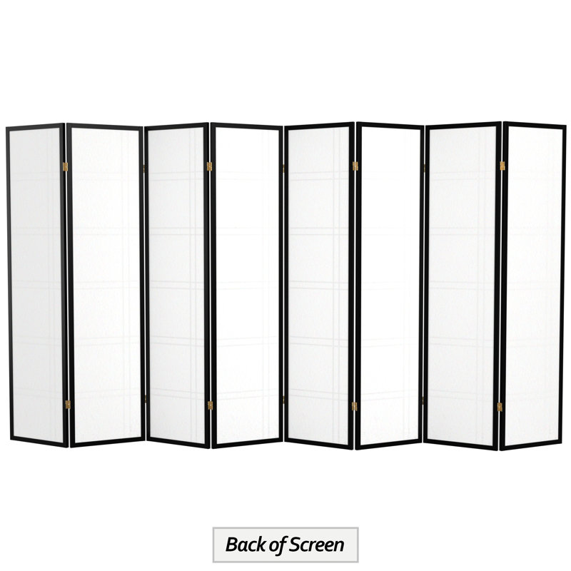 Cloison en papier de riz pliable Keitez, Noir, 8