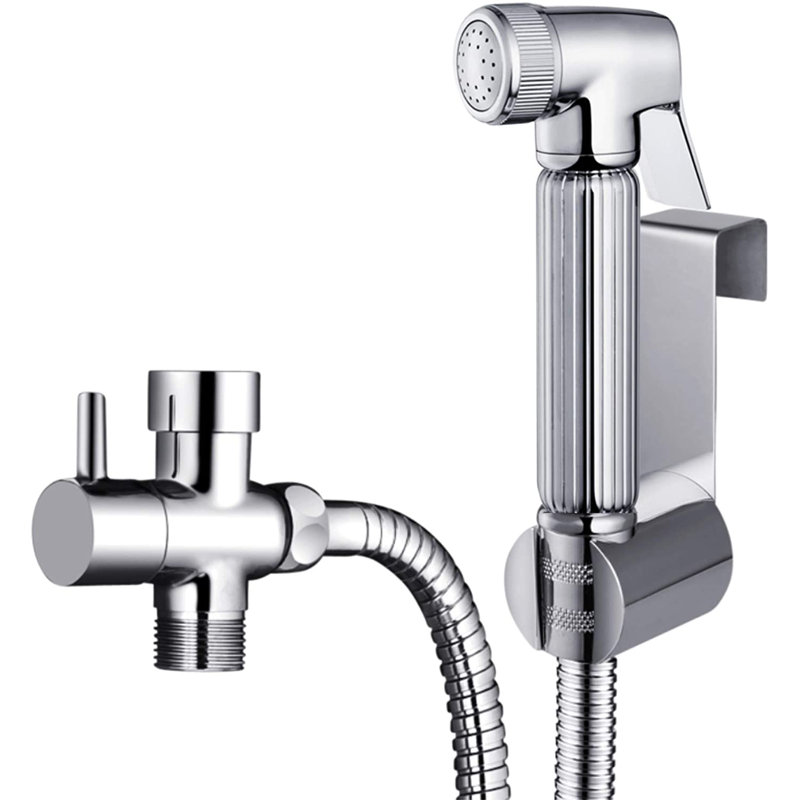 Hand Held Bidet with Faucet, Silver