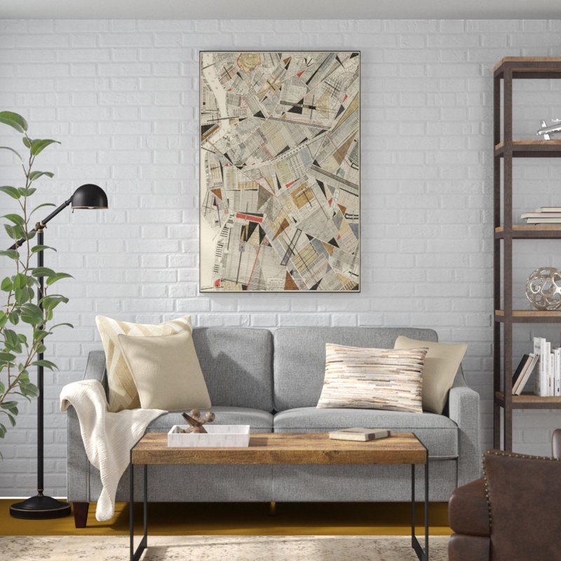 «Modern Map of Brooklyn» par Nikki Galapon, reproduction d'art sur toile, H 48 po x l 32 po